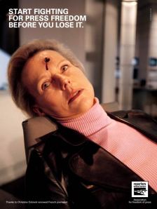 An advertisement from Reporters without borders