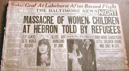 hebron_massacre_newspaper The massacre of Jews in Hebron in 1929. Just one of many