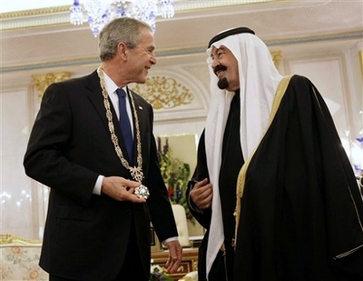 US BUSH MIDEAST The US President who ruled during the fall of the Twin Towers, receives his award.