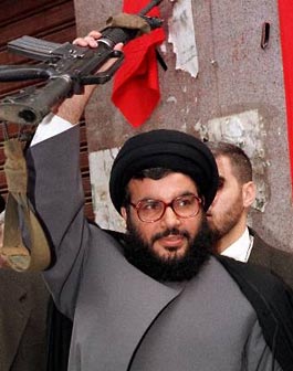 Nashralla is basically using his gun to defend the prophet Jesus against whose who falesely believe the Jesus is God the Son. 