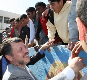 02 12 Baqaa Camp Jordans King Abdullah visits the Al Baqaa camp