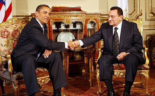 Obama and Husni Mubarak. The Egyptian leader has given us fresh reasons to doubt that we can ever trust Arabs