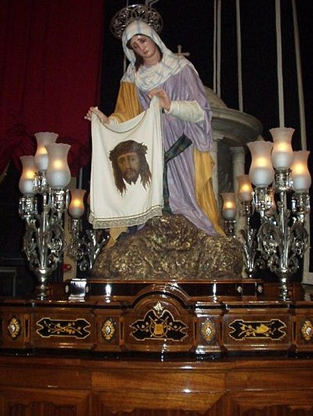 Statue of St. Veronica, used during Good Friday processions in Żejtun, Malta. 