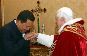 Hugo Chavez and the Pope works togehter to get the Holy Land back from the Zionists.