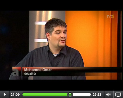 omar_aktuellt_420 Mohamed Omar has come to poisen the Swedish mind with the same message that poisend the Germans prior too World War II