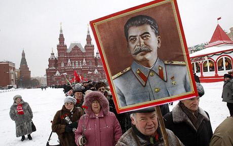 Communits in Moscow still  hails Joseph Stalin