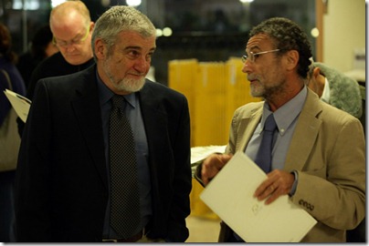 Haaretz's Zvi Bar'el (left)