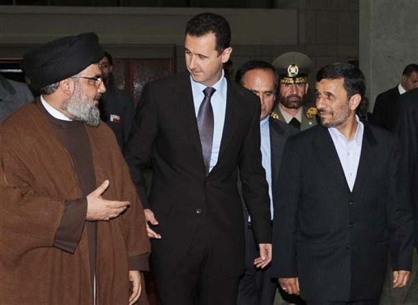 Bashar Assad, Hassan NAsrallah, Mahmoud Ahmadinejad