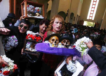 The Catholics in Bolivia celebrate the spirit of death. 