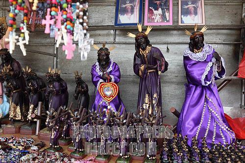 Black Christ figures for sale , Portobelo , Panama