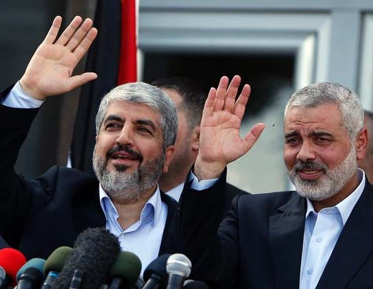 Khaled Mashaal and Ismail Hanyet promise their subjects to destroy Israel. 