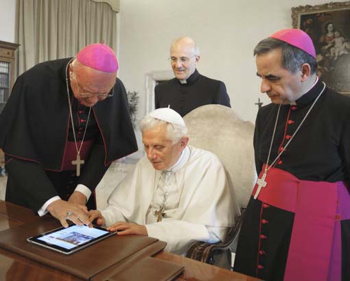 The Pope on twitter is the claimed successor of the emperor of ancient Rome. 