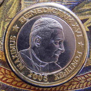 The present Pope as Pontifex Maximus. 