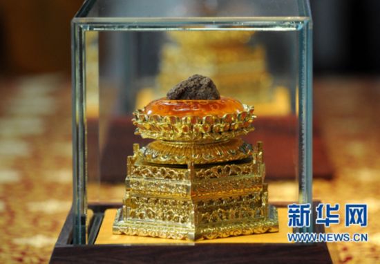 A piece of the head of Buddha, claims religious people in China. 