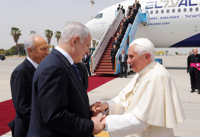 The Pope got a red carpet welcome in Israel in 2009.