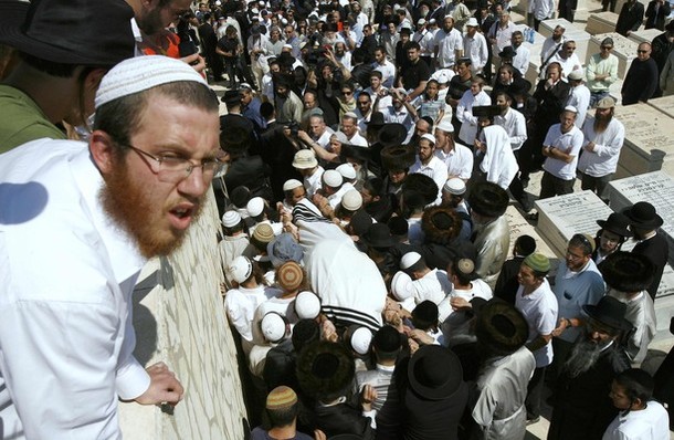 Torah obeying Jews with white Kippah's. 