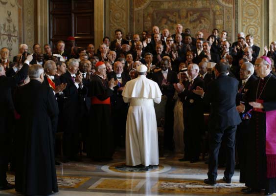 The Pope is the ultimate deceiver of the whole World, having 180 ambassadors bowing before him. 