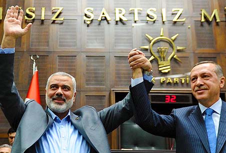 Hamas leader Ismail Hanyeth and the PM of Turkey are criminals accusing Israel of crimes.