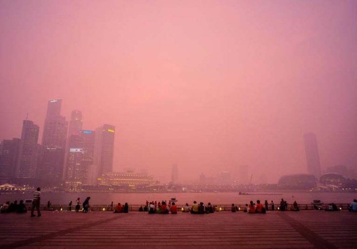 Forest fires in Indonesia has created smoke that stops the sun from shining in Singapore.