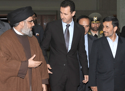 Hizb'Allah and Iran fights to save the Basher Al-Assad regime in Syria. 