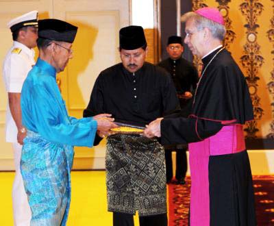 Archbishop Joseph Marino landed into trouble accepting "allah" in Malaysia. 