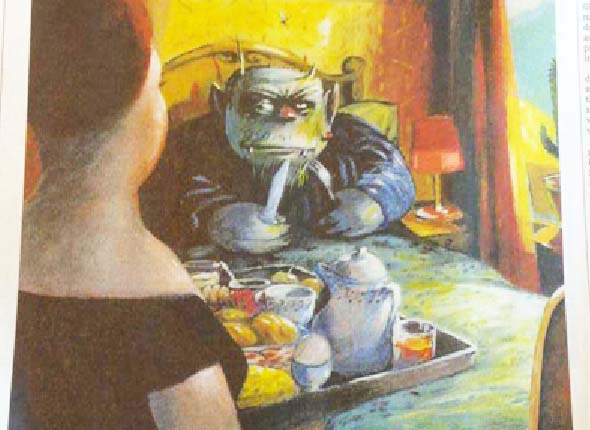 If the German paper had made Muhammad look like this, the building would have been set on fire. 