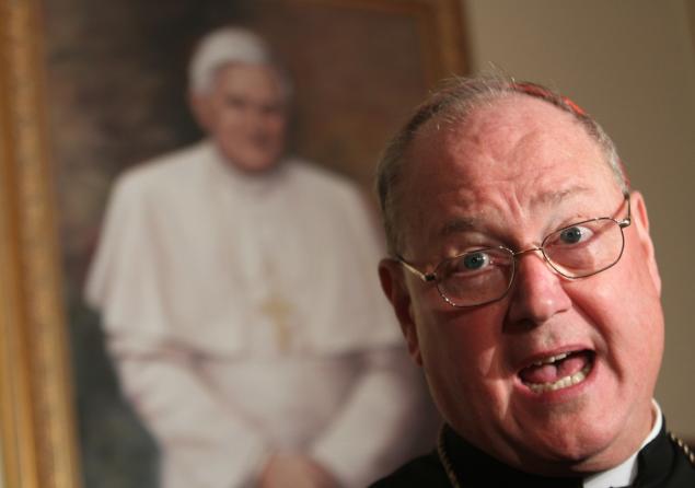 Cardinal Dolan protected priests who rape boys, and hid funds in the Vatican. 