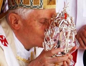 Pope Emritus worship the blood of John Paul II. 