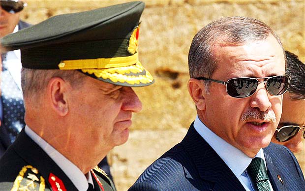 General Ilker Basbug was removed from office, and put behind bars by Erdogan.