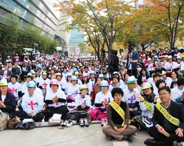 True Christians in South Korea brand WCC as a body for antichrists. 