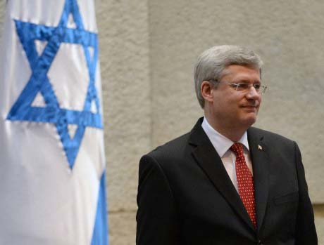 Canadian Prime Minister John Harper praised Israel at his address in the Knesset.  