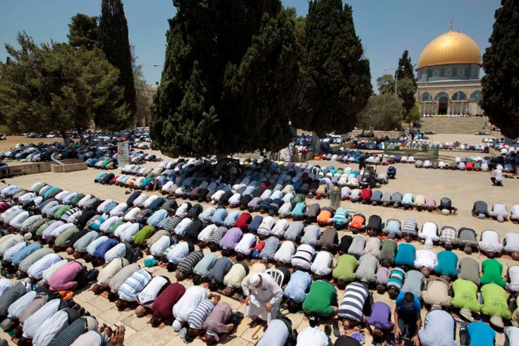 The Muslims put their butts up against the Dome of the Rock, when they pray at the Temple Mount. 
