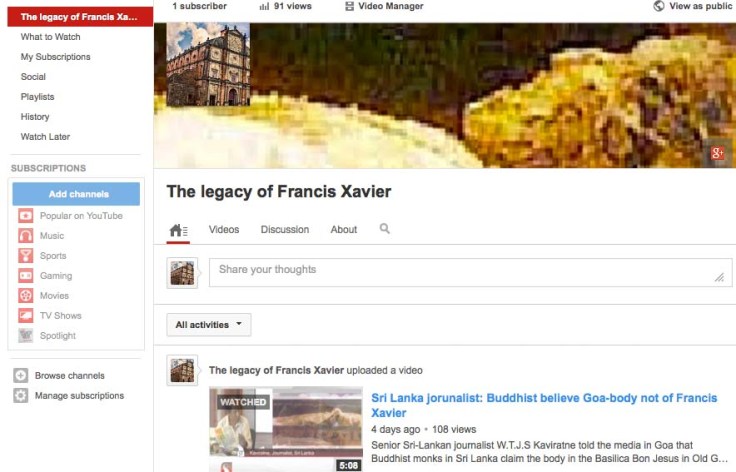 Click on the image and get to the new Youtube.com channel. 