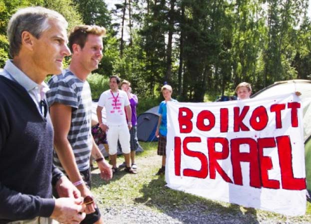 July 21st 2012. Jew-hate is displayed by the Norwegian Minister of Foreign Affairs at Utoya. 