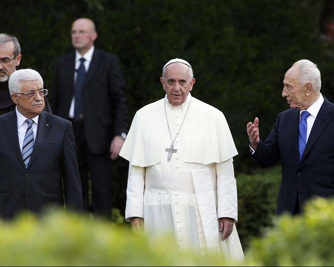 The Pope used Catholic Mary as the mediator in the Vatican garden prayer gathering. 