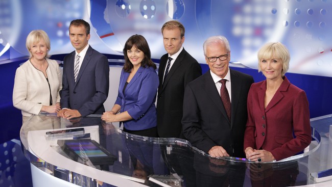 The NRK News team that keeps on whitwasing terrorism against Israel. (Viggo Johansen, extreme right). 