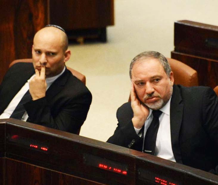Benjamin Netanyahu is again in open conflicts with his two cabinet minsters, Naftali Bennet and Avigdor Lieberman. 
