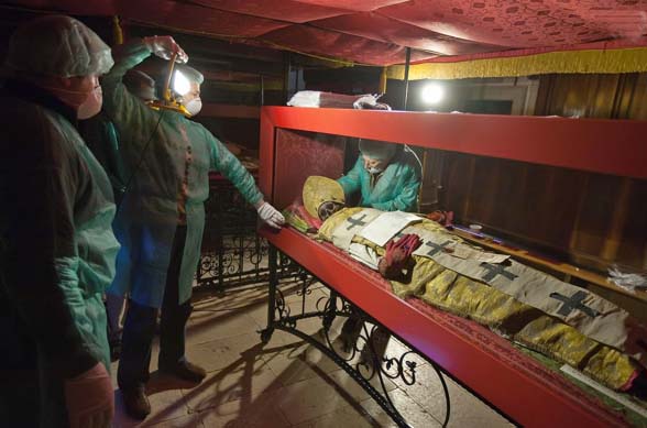 Grave looting sems to be profitable, since the relics of the dead brings in thousands of pilgrimes.