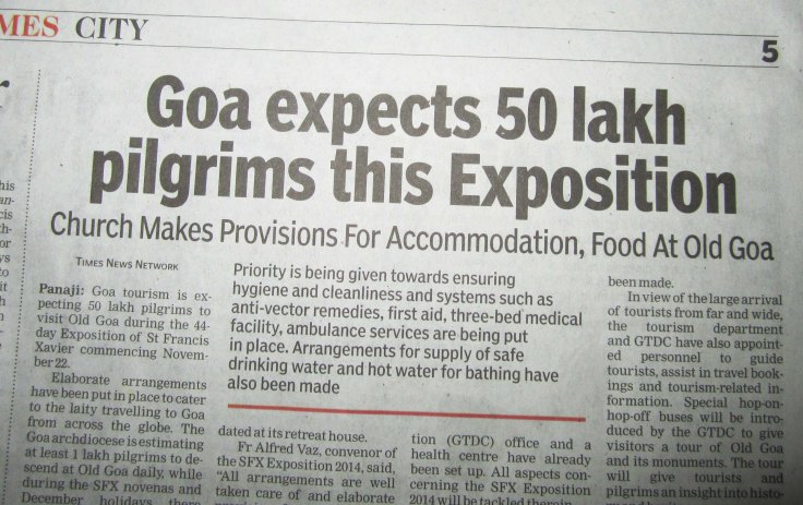 The Times of India, 20th of November 2014. 