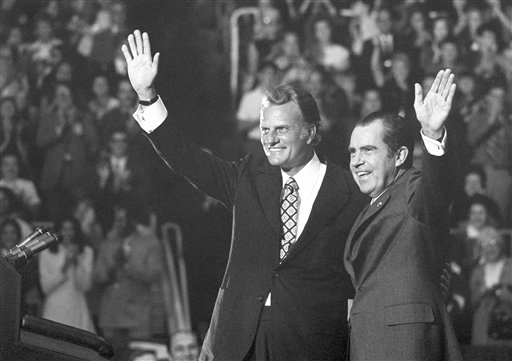Billy Graham had more faith in men like Rcihard Nixon than in the King of the Jews. 