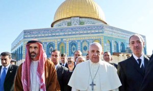 The Pope likes to visit the schrines of Islam, and evn pray towards Mecca. 