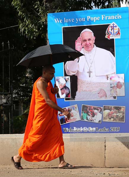 The Buddhists welcomed a Pope, who used this oportunity to recognize Buddah as god.