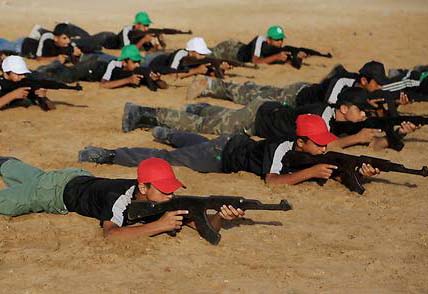 The PLO (al-Fatah) youth train for the planned destrcution of Israel.