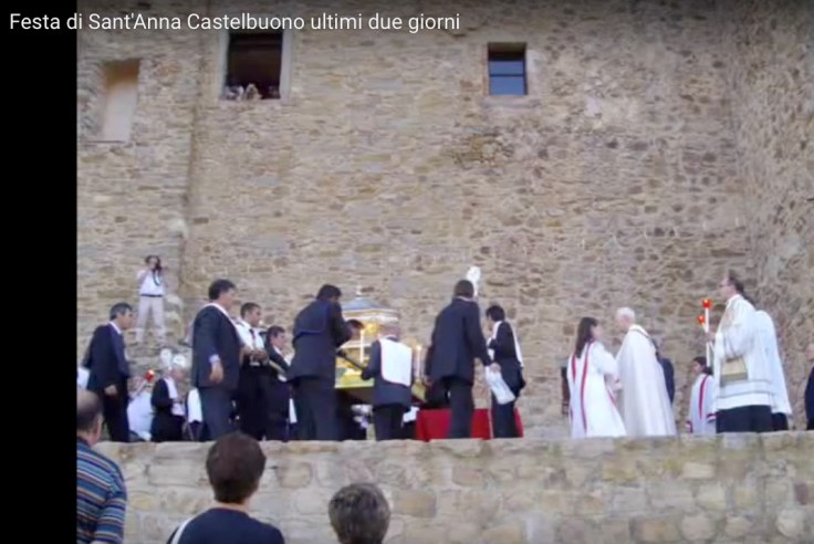 The religious people takes their skull out for a stroll.